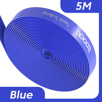 Toocki Kabel-Organizer, Drahtwickler, USB-Kabelmanagement, Schutz für Kopfhörer, Maus, Kabelbinder, Telefonzubehör für iPhone, Samsung-5M Blue-State of Style