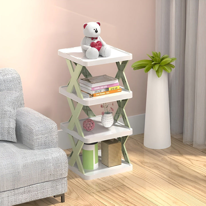 Multifunctional and Foldable Shoe Rack - SpaceSaver-Green-4-State of Style
