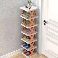 Multifunctional and Foldable Shoe Rack - SpaceSaver-Orange-7-State of Style