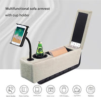 Multifunctional Armrest with Wireless Charging – Modulux-Light grey-State of Style