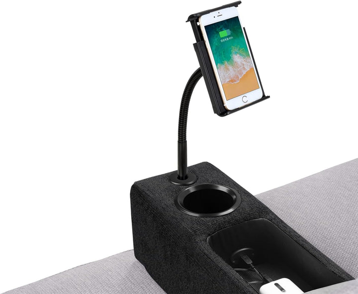 Multifunctional Armrest with Wireless Charging – Modulux-Light grey-State of Style
