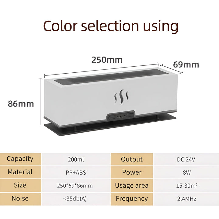 Multifunctional Aroma Humidifier - GlowFlame-Light Wood Grain-State of Style