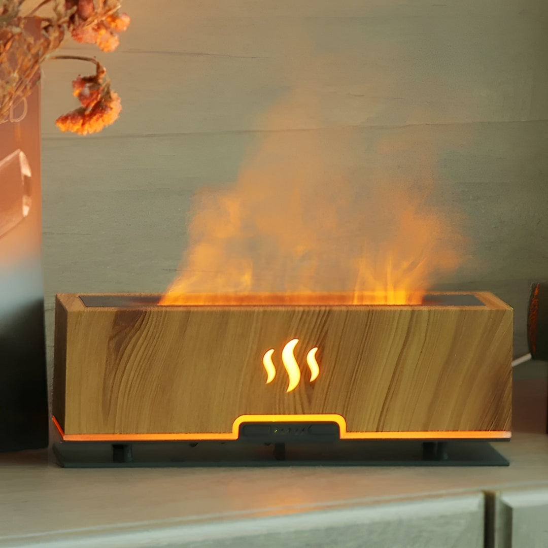 Multifunctional Aroma Humidifier - GlowFlame-Light Wood Grain-State of Style