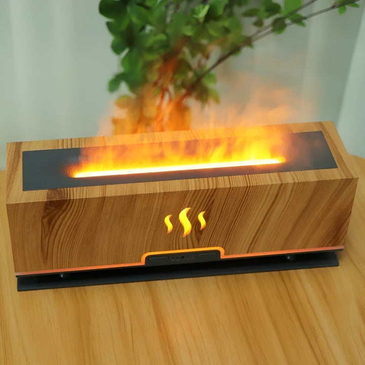 Multifunctional Aroma Humidifier - GlowFlame-Light Wood Grain-State of Style