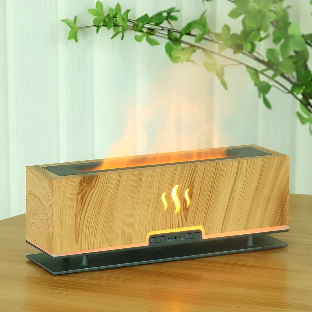 Multifunctional Aroma Humidifier - GlowFlame-Light Wood Grain-State of Style