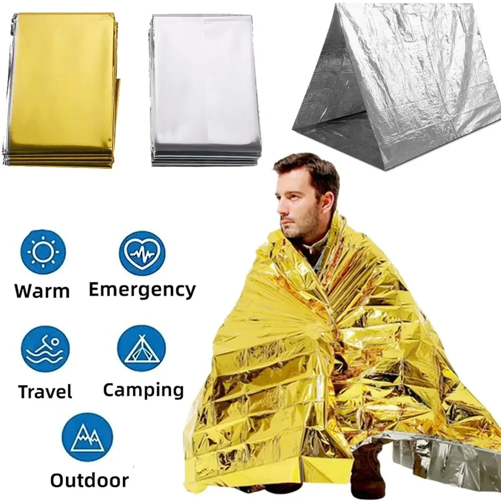 Multifunctional Emergency Blanket and Insulation Blanket - ThermaShield Poncho-Silver A-State of Style