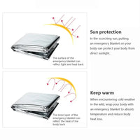 Multifunctional Emergency Blanket and Insulation Blanket - ThermaShield Poncho-Silver A-State of Style