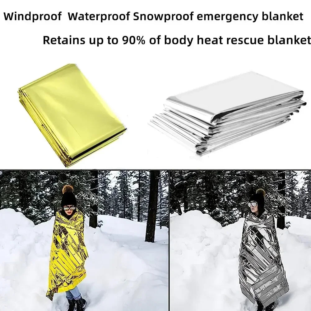 Multifunctional Emergency Blanket and Insulation Blanket - ThermaShield Poncho-Silver A-State of Style