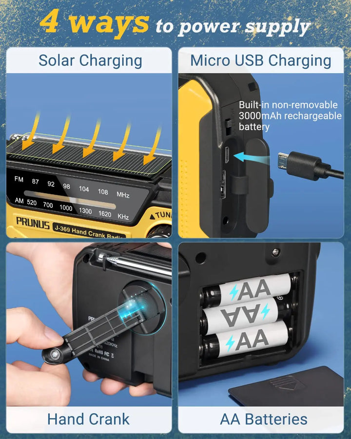 Multifunctional Emergency Radio with Charging Options - SafeSignal-DAB 5000mah-State of Style