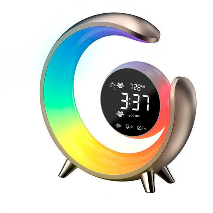 Multifunctional Night Light with RGB & Alarm Clock Function – Lumivo-Silver-State of Style