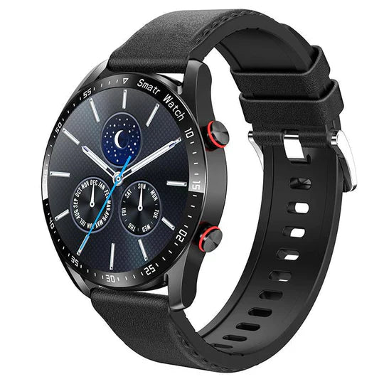 Multifunctional Smartwatch - HealthSync Pro-Black Leather-State of Style