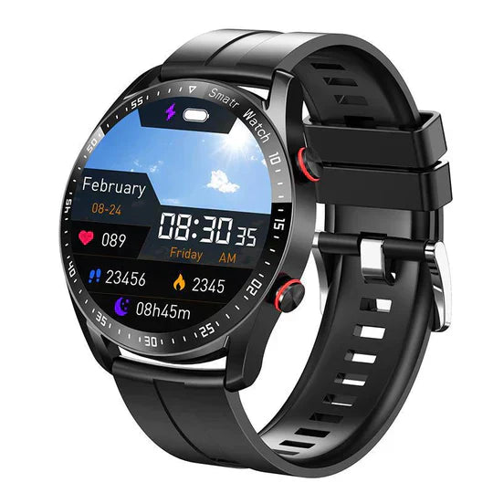Multifunctional Smartwatch - HealthSync Pro-Black Rubber-State of Style