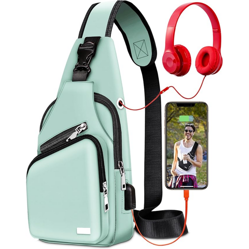 Multifunctional Waterproof Sling Bag - WaveSling-Black-State of Style
