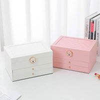 Multilayer Leather Jewellery Box | Organised and Stylish Storage-GREEN-State of Style