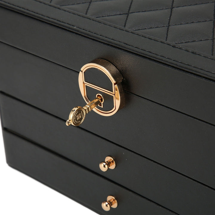 Multilayer Leather Jewellery Box | Organised and Stylish Storage-GREEN-State of Style