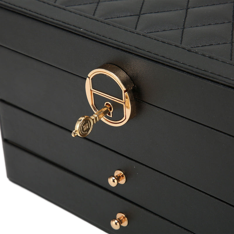 Multilayer Leather Jewellery Box | Organised and Stylish Storage-GREEN-State of Style