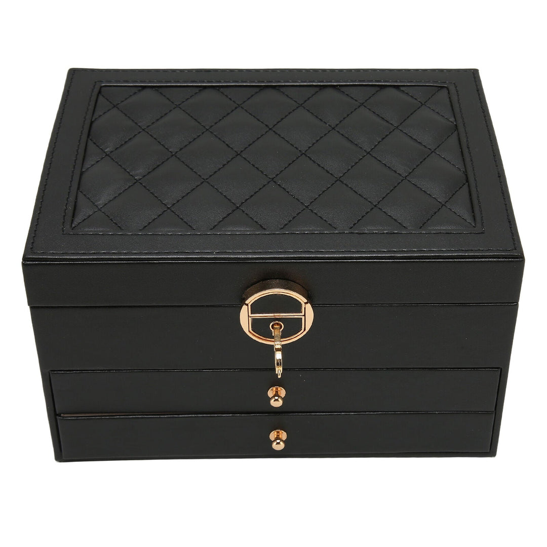 Multilayer Leather Jewellery Box | Organised and Stylish Storage-GREEN-State of Style