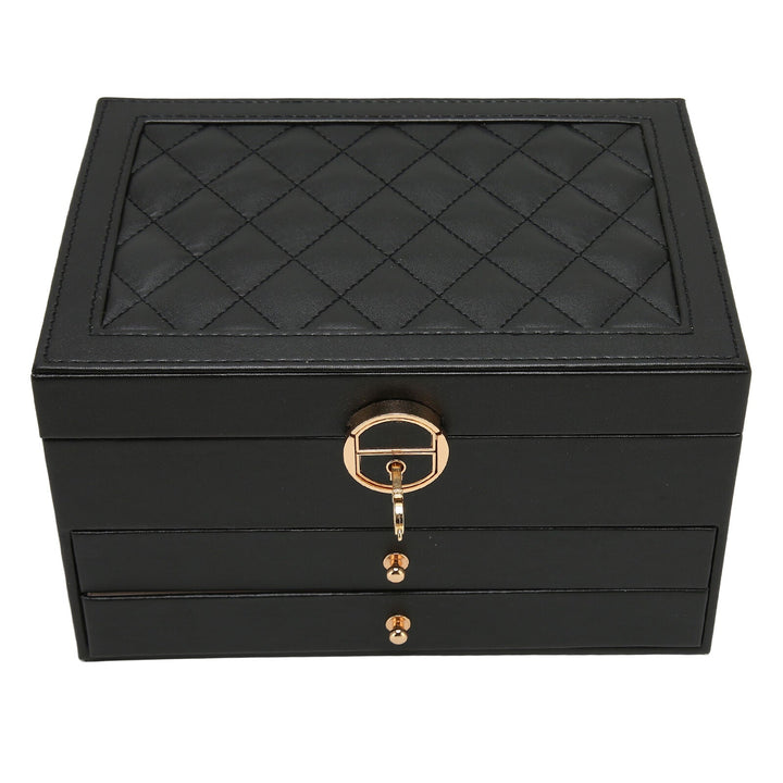 Multilayer Leather Jewellery Box | Organised and Stylish Storage-GREEN-State of Style