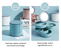 Multilayer Rotating Jewellery Organiser-BLUE-State of Style