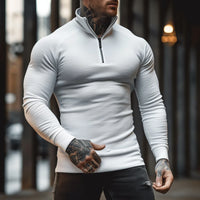 Muscle Fit Half Zip Sweater | Stylish & Comfortable-Black-Small (Sold out!)-State of Style