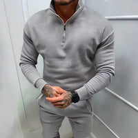 Muscle Fit Half Zip Sweater | Stylish & Comfortable-Gray-Small (Sold out!)-State of Style