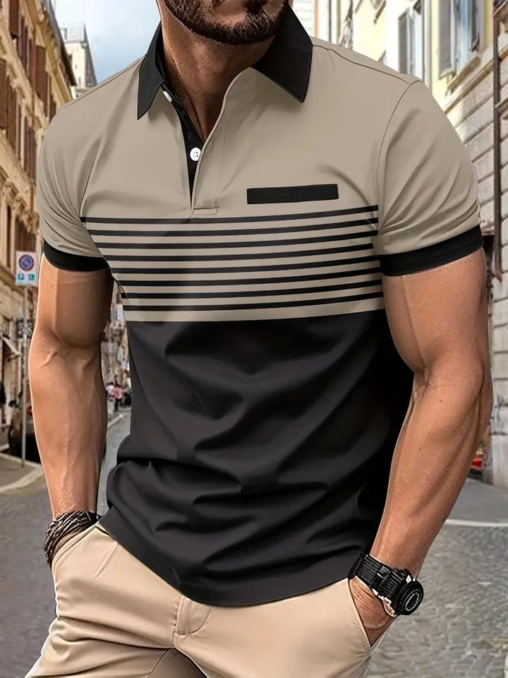 Muscle Fit Polo | Premium Comfort-Khaki-S-State of Style