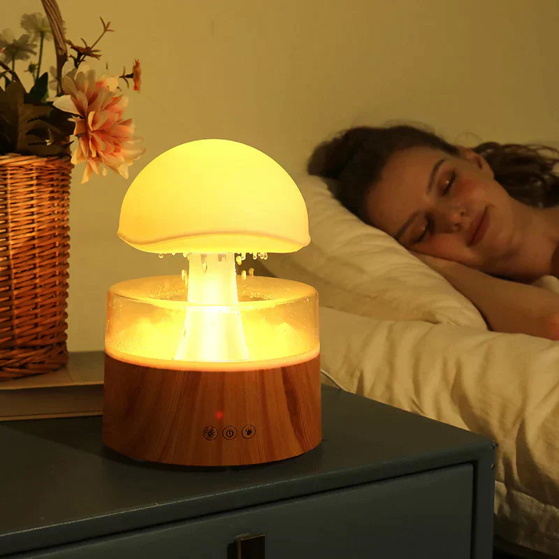 Mushroom Clouds Rain Humidifier - CalmCloud-Wood-State of Style