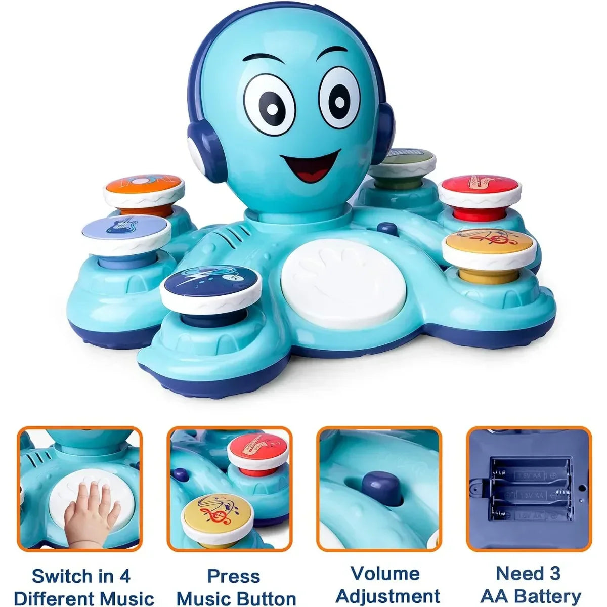 Music and Dance Fun for Young Musicians - GroovyPus-Blue-State of Style