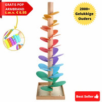Musical wooden sound tree – educational game with marble sounds