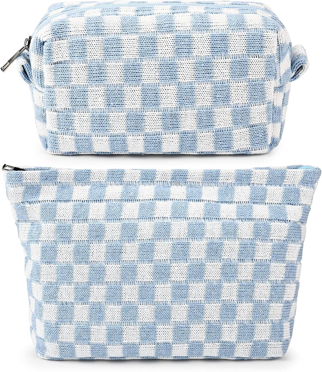 Must-Have Checked Make-up Bag Set-Red-State of Style