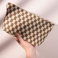 Must-Have Checked Make-up Bag Set-Red-State of Style
