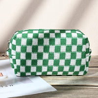 Must-Have Checked Make-up Bag Set-Red-State of Style