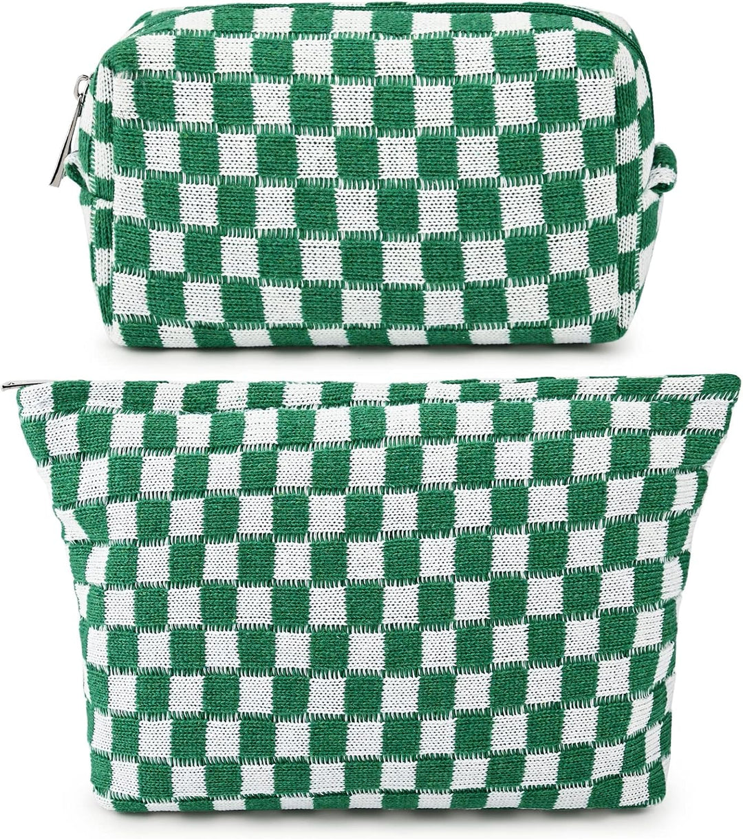 Must-Have Checked Make-up Bag Set-Red-State of Style