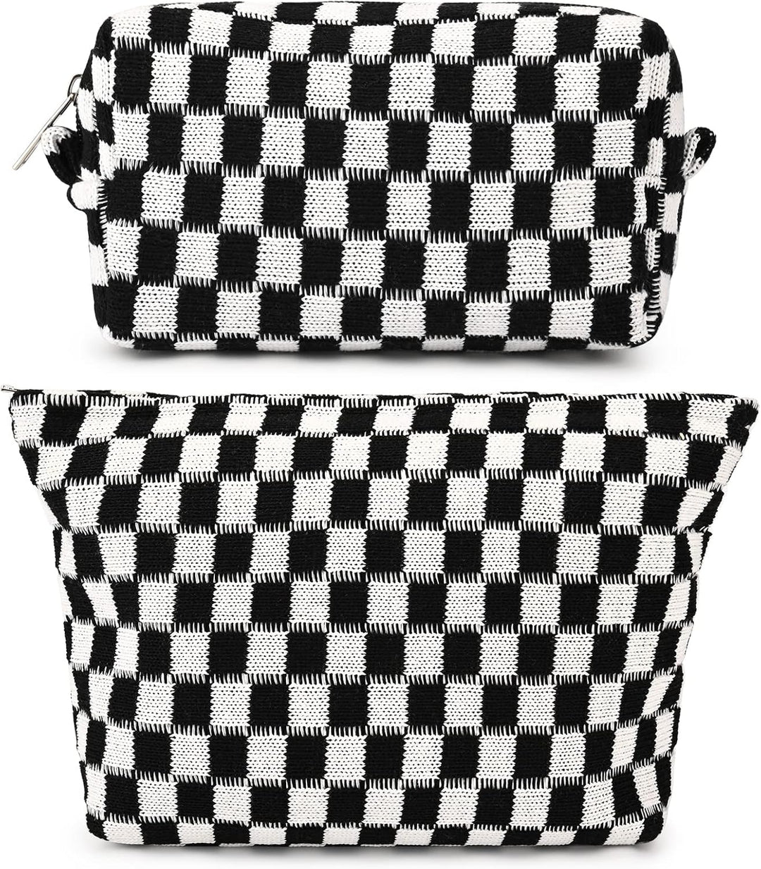Must-Have Checked Make-up Bag Set-Red-State of Style