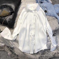 MyrasBlouse | Elegant Women's Silk Shirt-White-S-State of Style