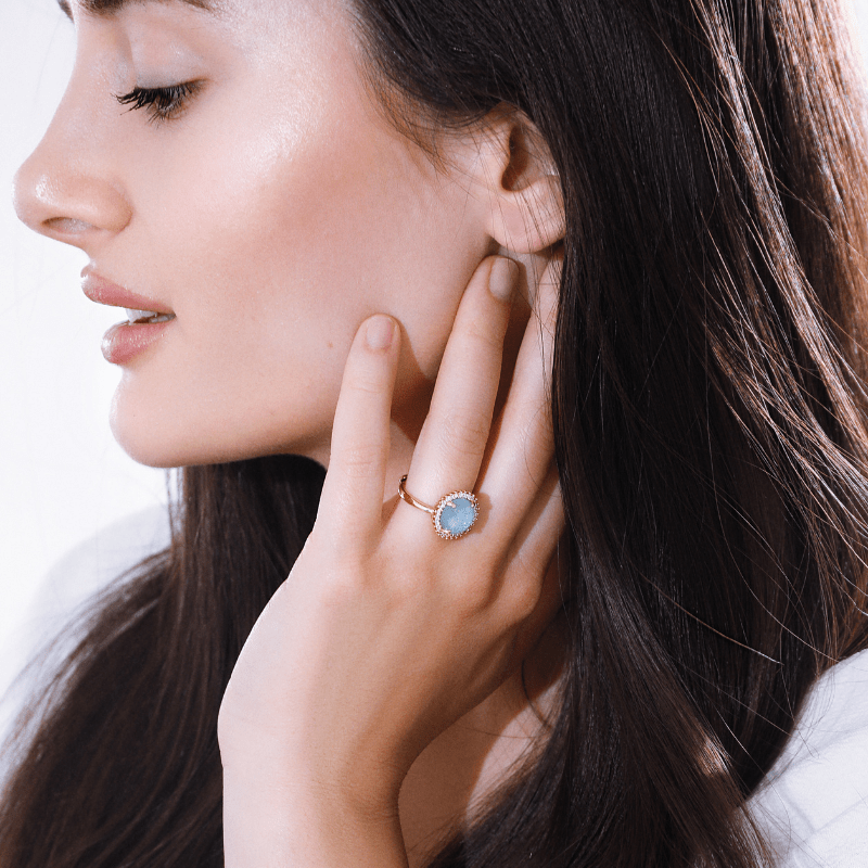 Mystical Glow Cocktail Ring – Elowen-Blue-State of Style