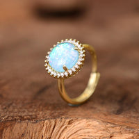 Mystical Glow Cocktail Ring – Elowen-Blue-State of Style