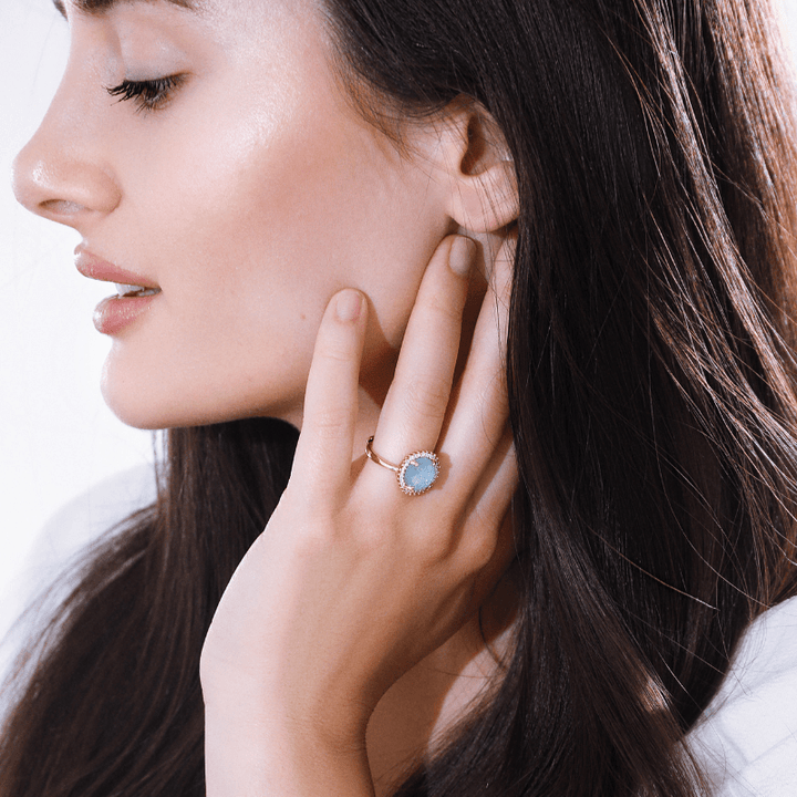 Mystical Shine Cocktail Ring – Elowen-Blue-State of Style