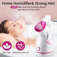 Nano Ionische Gezichtsstomer – Diepe Reiniging & Hydrateer Je Huid!-Roze-State of Style