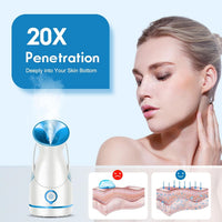 Nano Ionische Gezichtsstomer – Diepe Reiniging & Hydrateer Je Huid!-Roze-State of Style