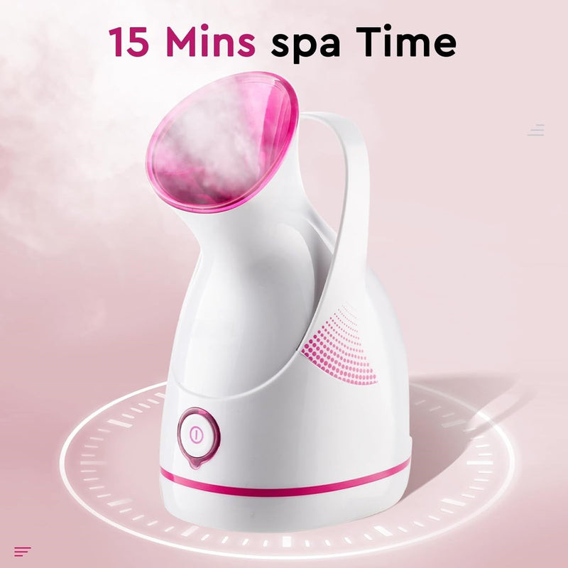 Nano Ionische Gezichtsstomer – Diepe Reiniging & Hydrateer Je Huid!-Roze-State of Style