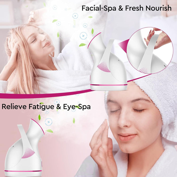 Nano Ionische Gezichtsstomer – Diepe Reiniging & Hydrateer Je Huid!-Roze-State of Style