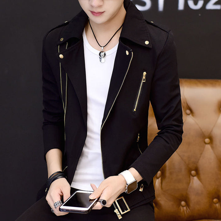 NardsJacket | Men's Classic Biker Leather Jacket-Black-S-State of Style