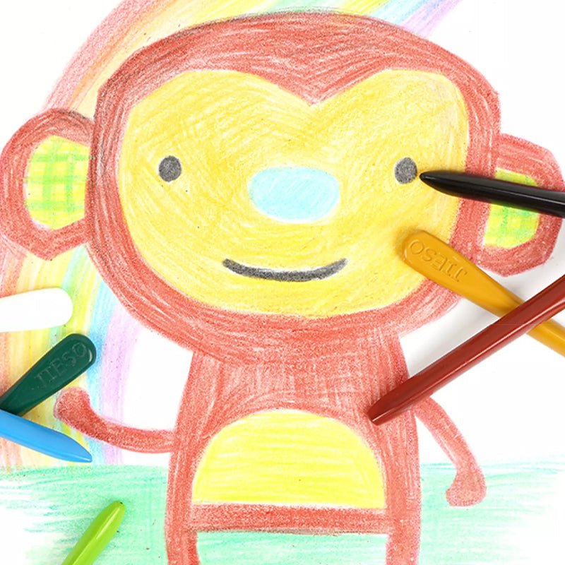 Natural Colourful Wax Crayons - EcoCrayons-12 Colours-State of Style
