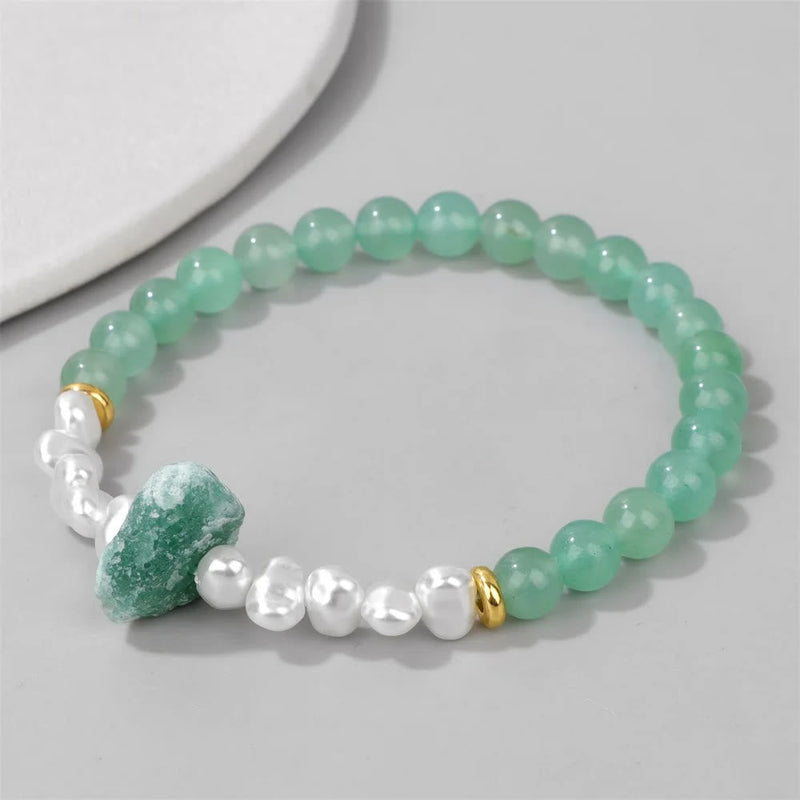 Natural Crystal Beads Bracelet - Eline-Amethyst-State of Style