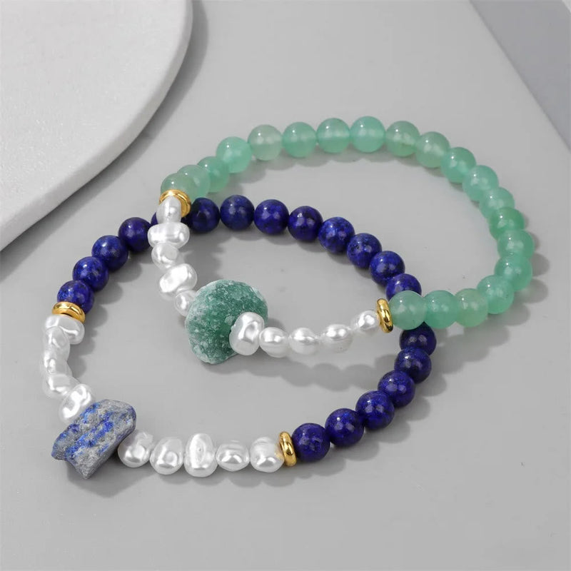 Natural Crystal Beads Bracelet - Eline-Amethyst-State of Style