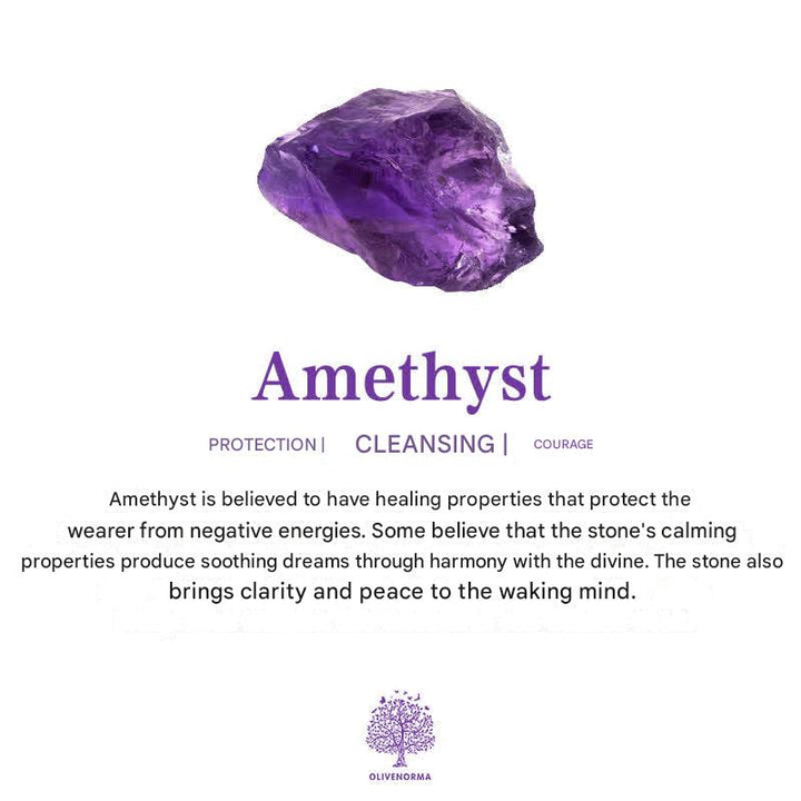 Natural Crystal Beads Bracelet - Eline-Amethyst-State of Style