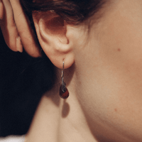 Natural Drop Gemstone Earrings - Serenella-Amethyst-State of Style