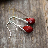 Natural Drop Gemstone Earrings - Serenella-Amethyst-State of Style