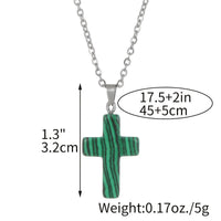 Natural Gemstone Cross Necklace - Seraphina-Amethyst-State of Style